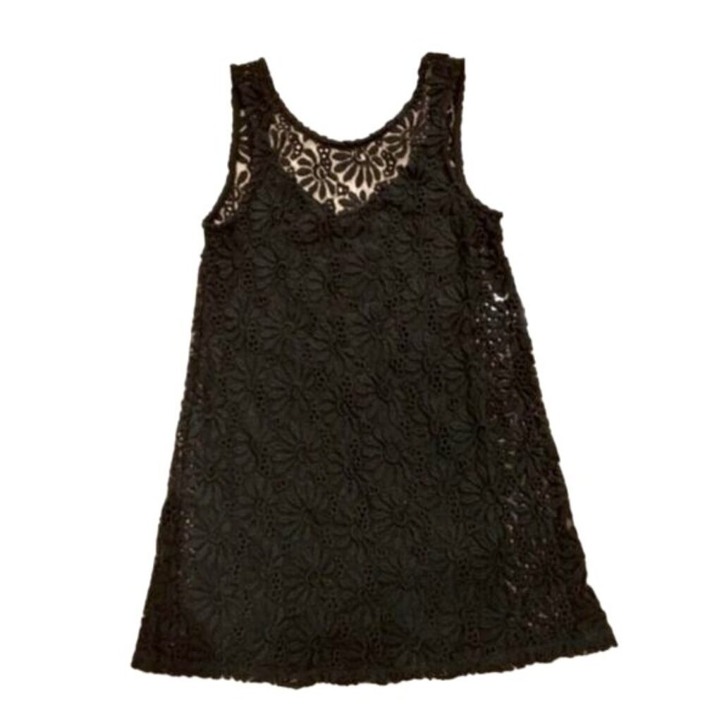 Nightcap x Carisa Rene crochet lace overlay slip shift dress wool blend S